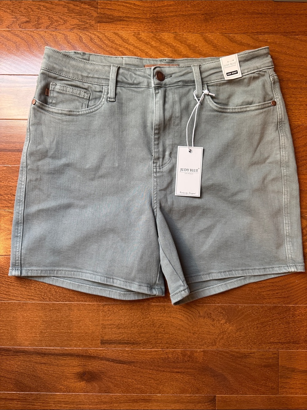 Judy Blue high waist stone blue shorts size XL BNWT